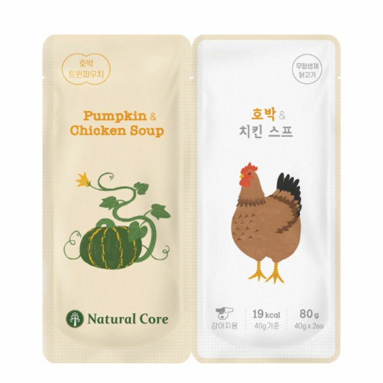 【韓國 NATURAL CORE 自然核心】狗狗營養湯雙袋-南瓜&雞肉