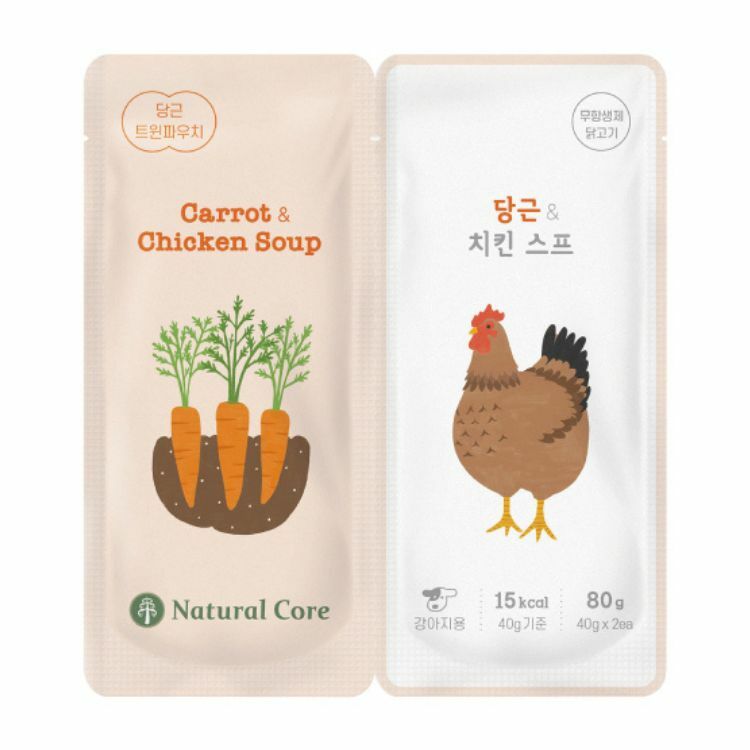 【韓國 NATURAL CORE 自然核心】狗狗營養湯雙袋-胡蘿蔔&雞肉