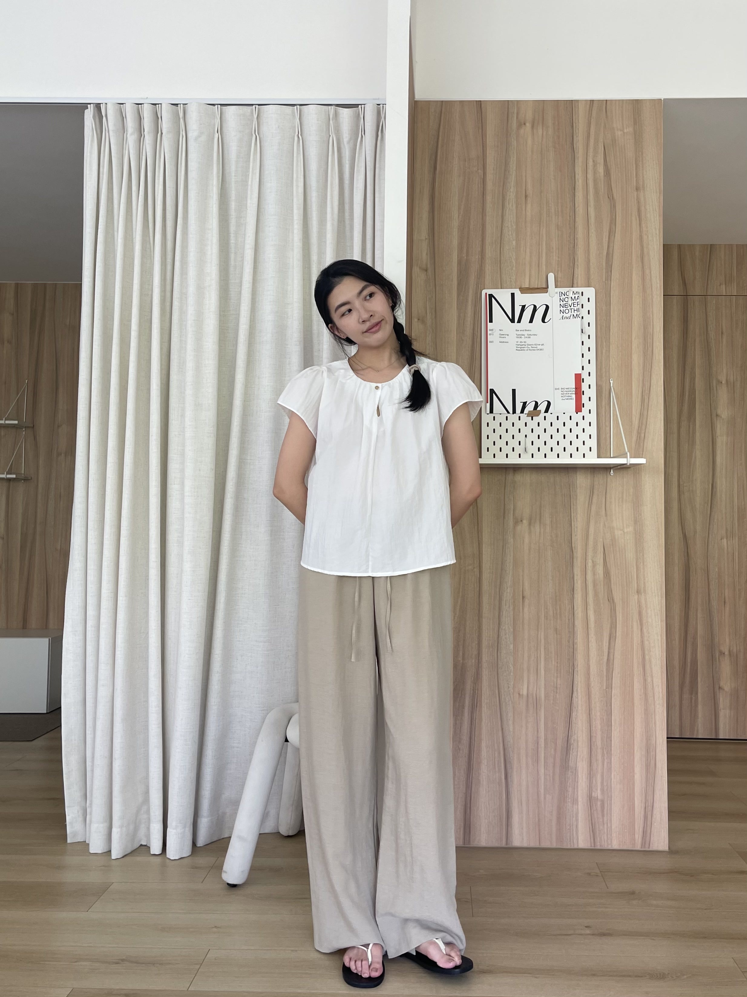 棉麻落地舒服褲