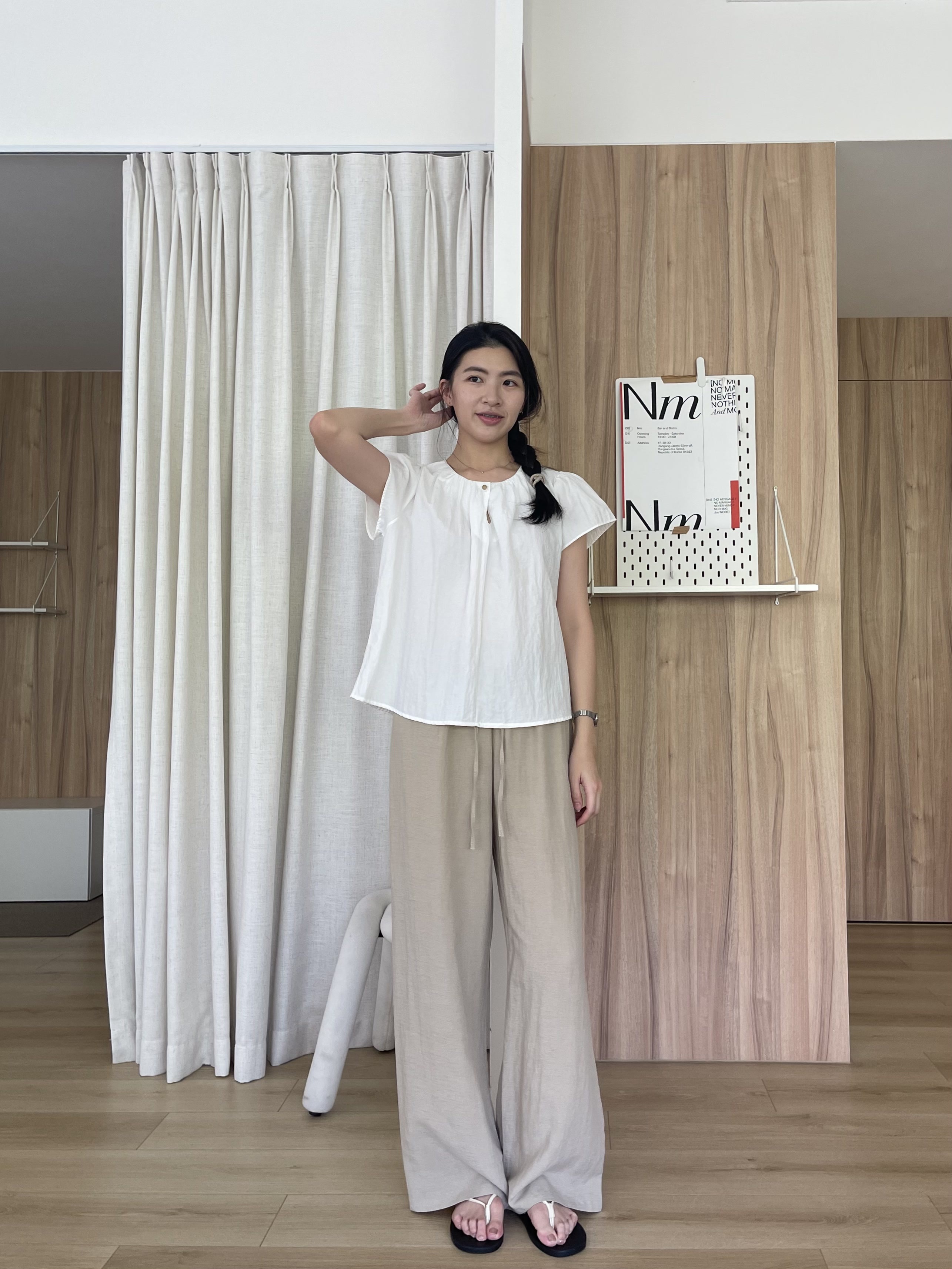 棉麻落地舒服褲