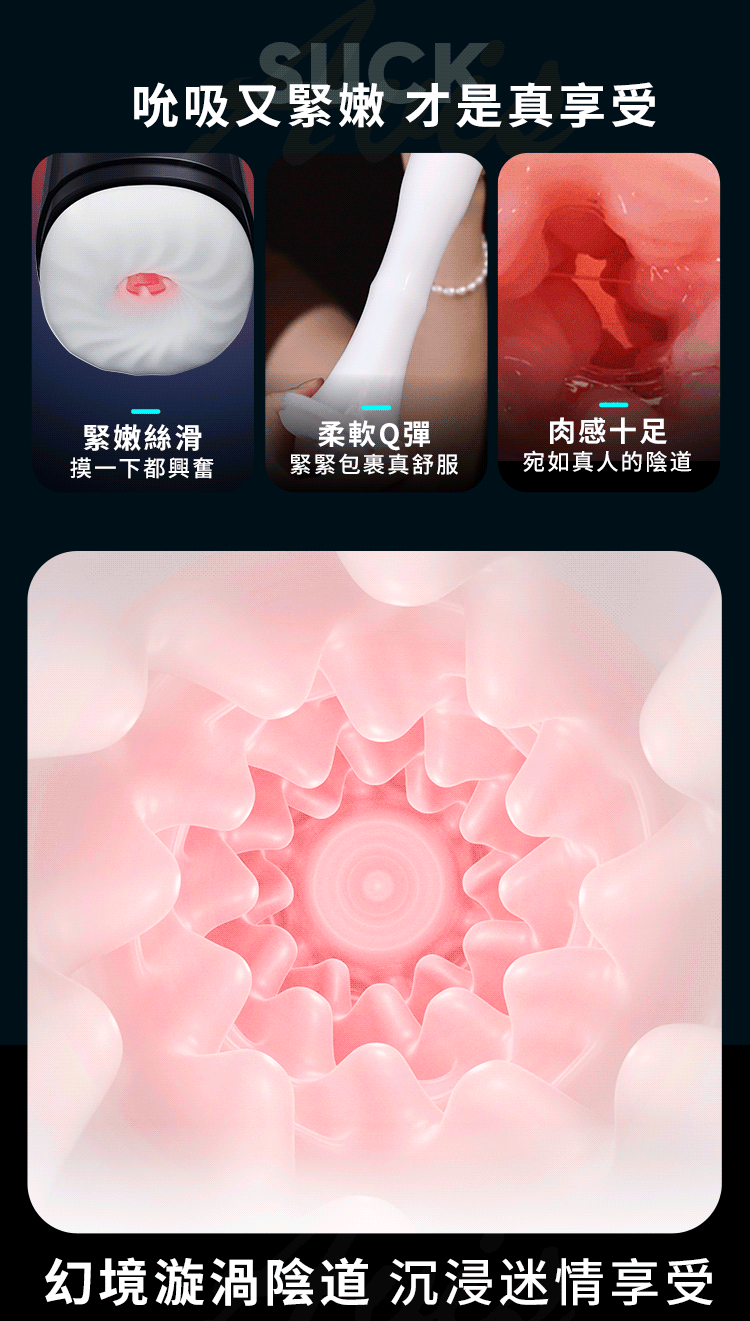 leten 九浪黑洞電動飛機杯通道紋路