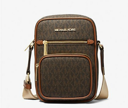 [S] MICHAEL KORS JET SET TRAVEL SIGNATURE SHOULDER BAG,BROWN, 196237919359 (SMK987)