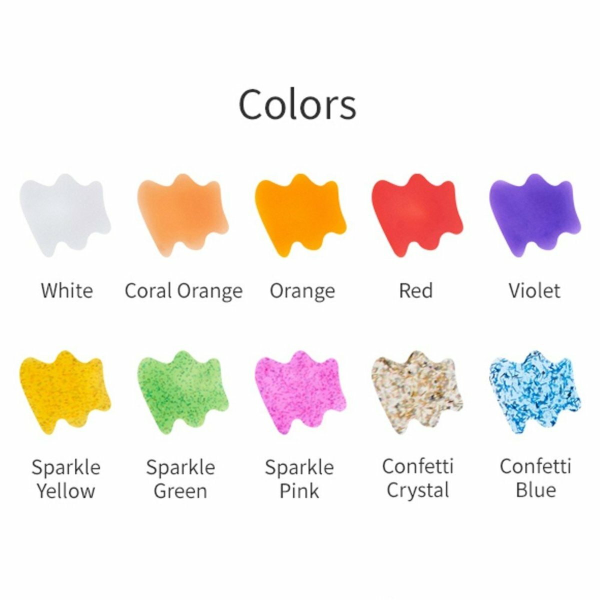 AMOS - 韓國 AMOS 繪畫玻璃彩連掛飾膠牌, 大掛飾 10.5毫升 x 10色 (大盒套裝) #GD10P10MK《香港行貨》- 1 套