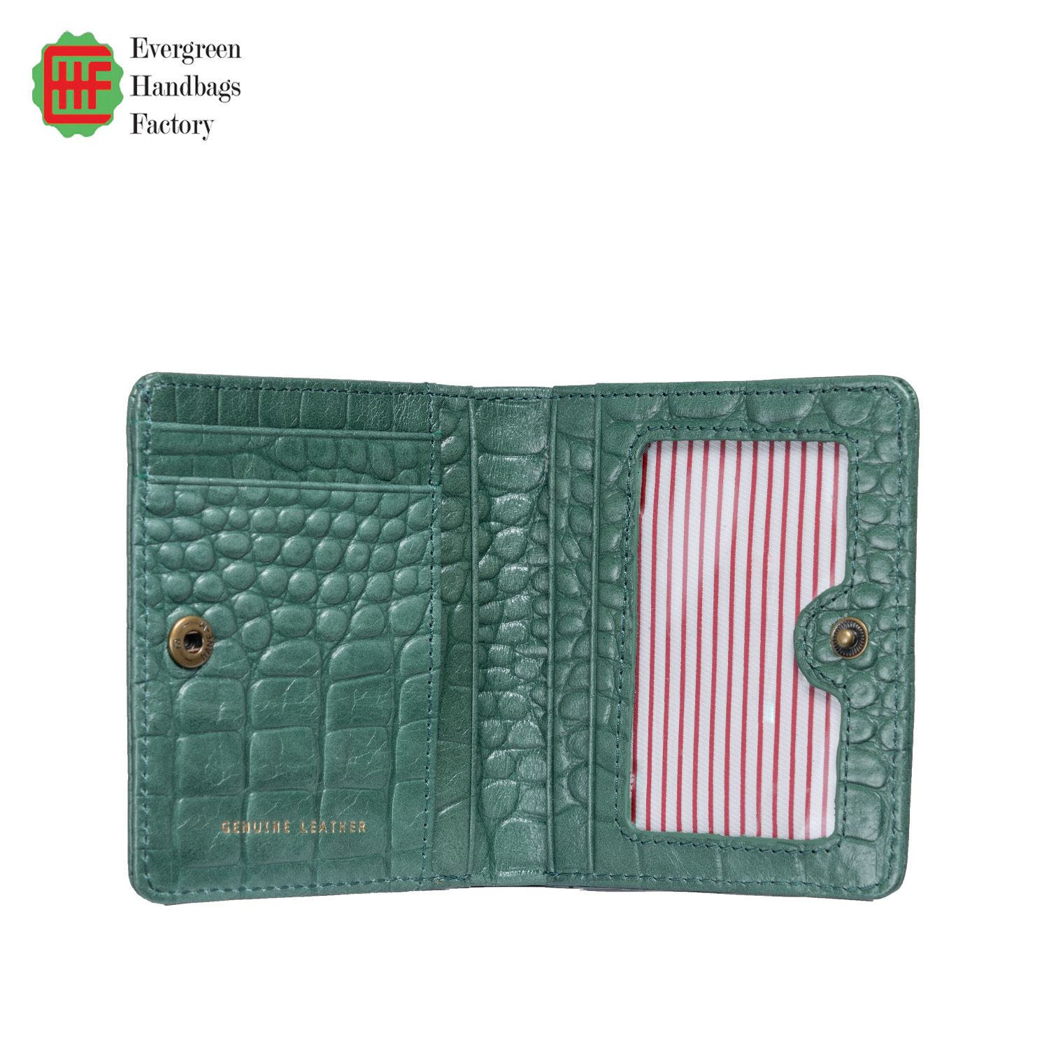 Embossed Leather Mini Wallet