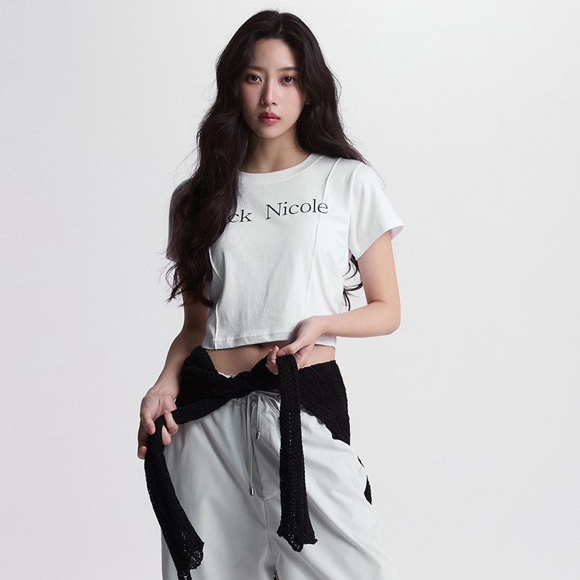 文佳煐代言品牌| NICK & NICOLE PINTUCK CROP TEE ( 3 Colours )