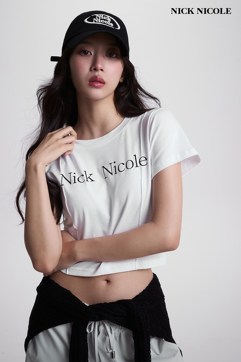 【Nick Nicole】NICOLE PINTUCK CROP TEE 6COLOR NICOLE PINTUCK CROP TEE_WHITE - NICK&NICOLE | 60% - Asian