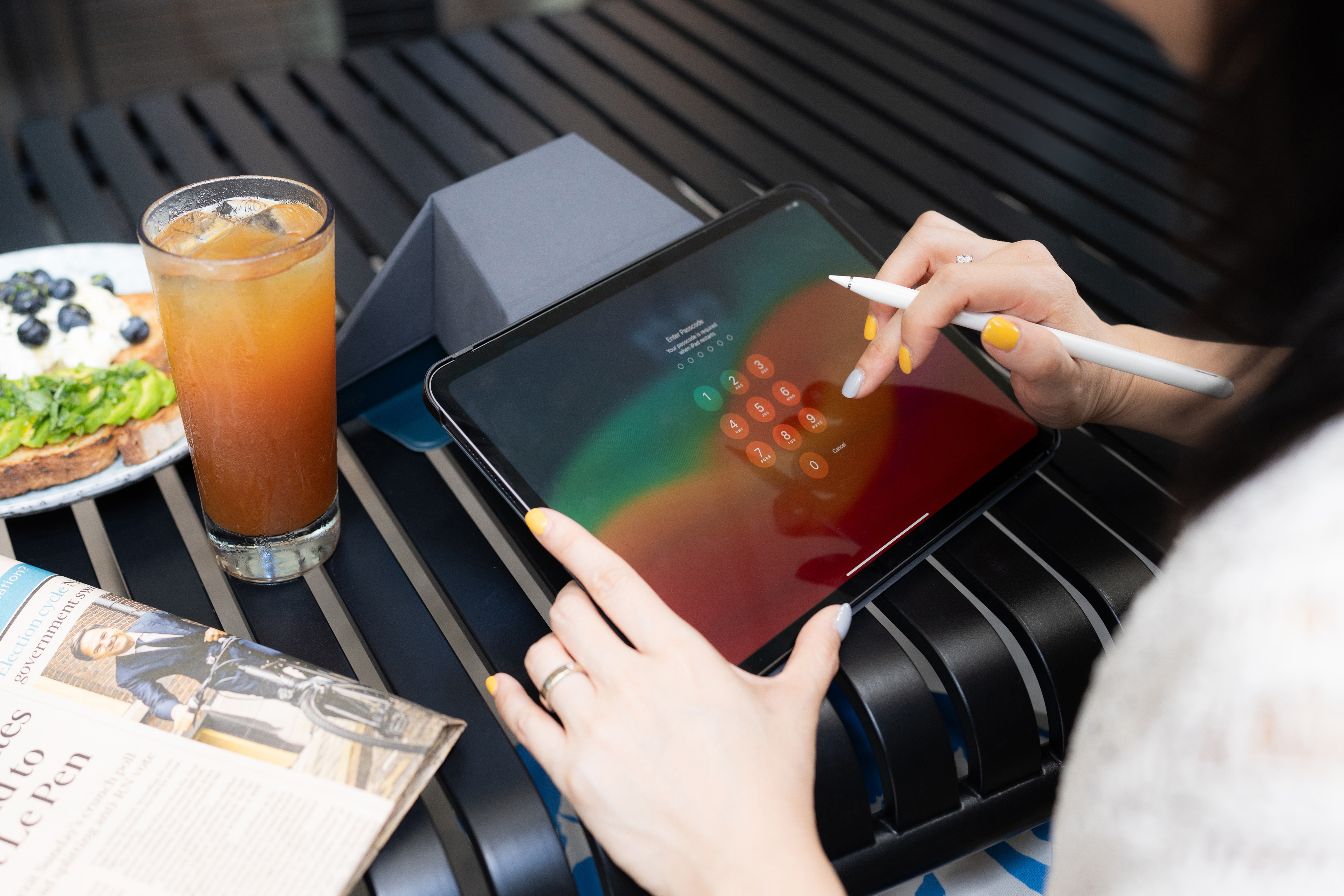 for iPad Pro 11" (2024) | LUCID REFINED RAISE FOLIO | Full Protection Standing Folio Case  - Midnight Blue