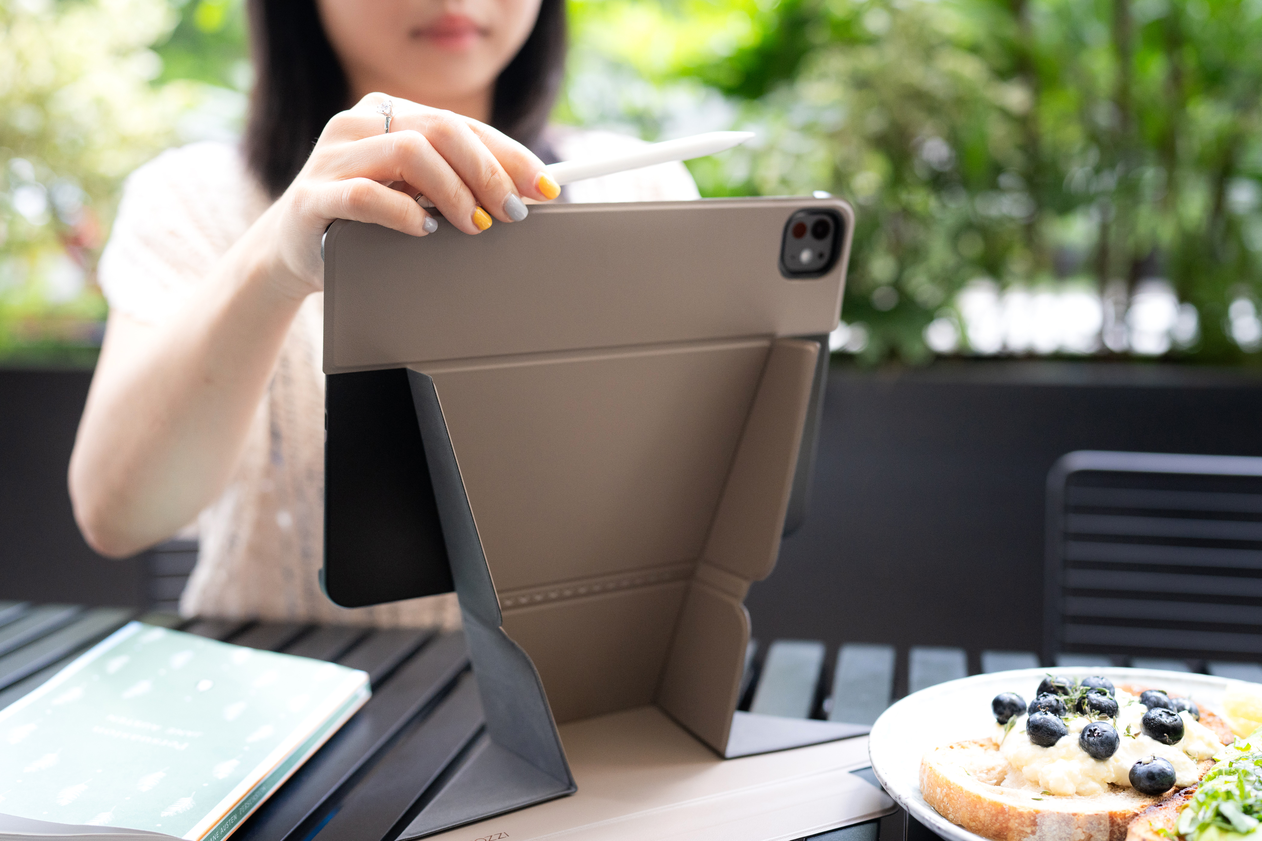 for iPad Pro 11" (2024) | LUCID REFINED RAISE FOLIO | Full Protection Standing Folio Case  - Elephant Grey