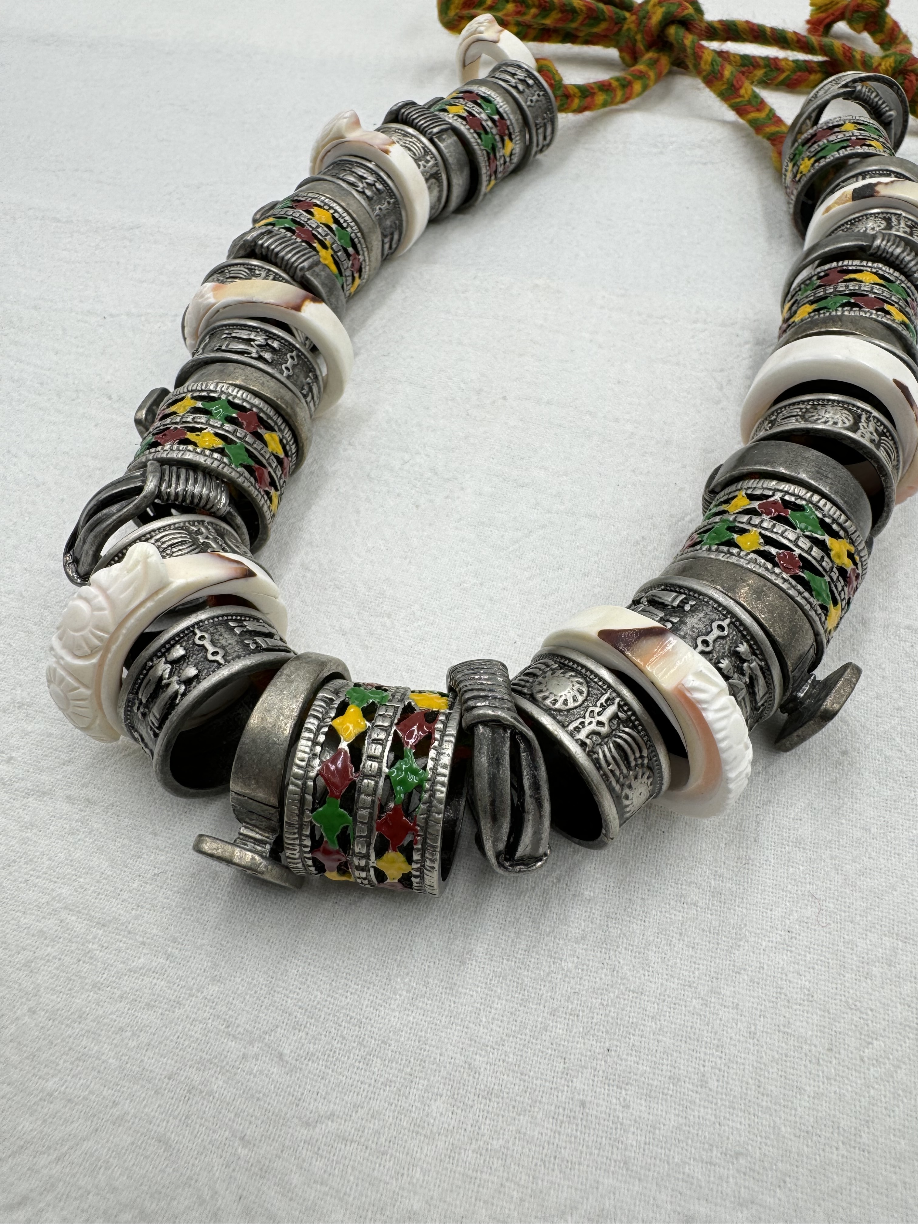 F-串-No.3亮銀戒指總長40共42枚