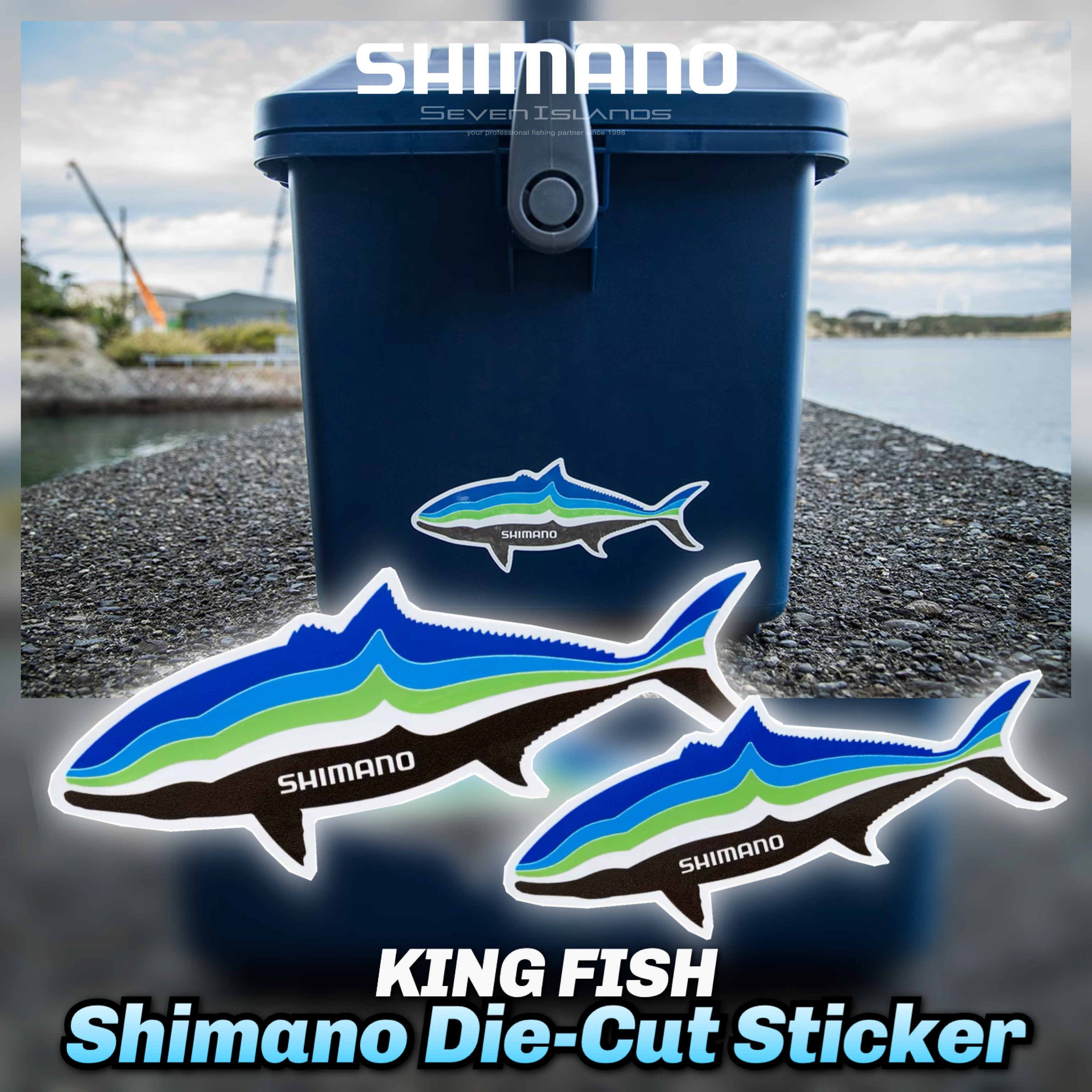 SHIMANO King Fish Die-Cut Sticker ST-201U