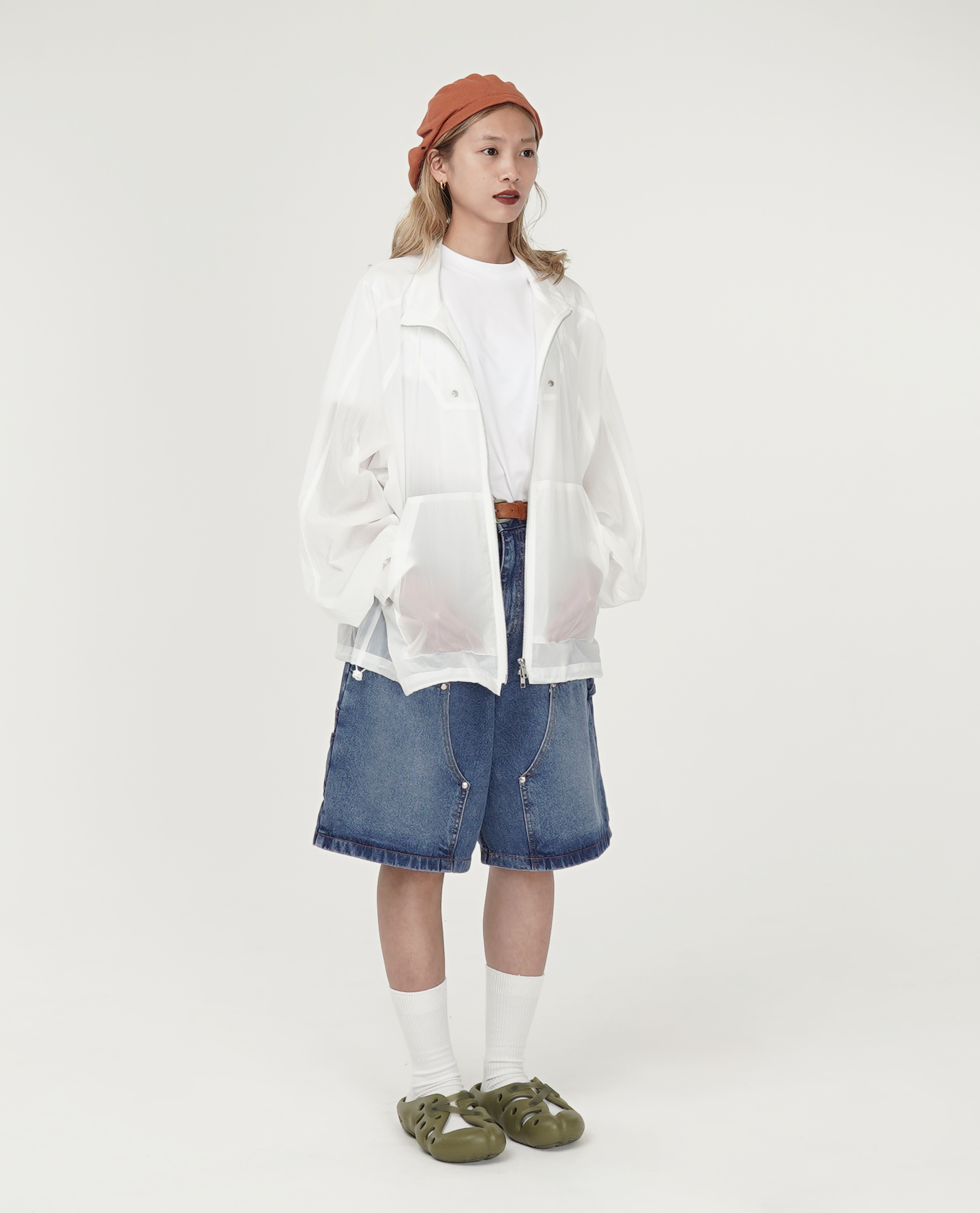 5分補釘畫家牛仔短褲