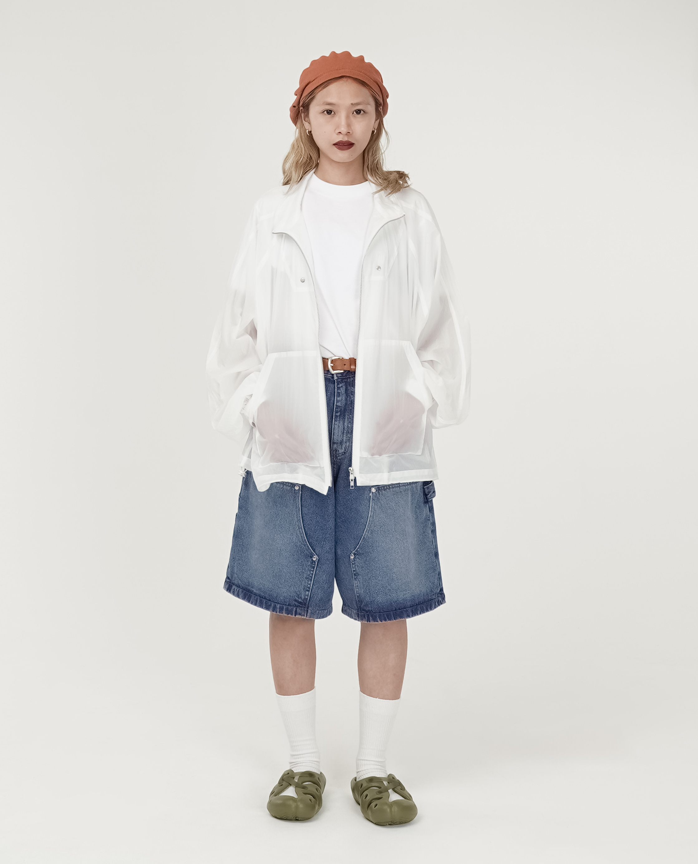 5分補釘畫家牛仔短褲