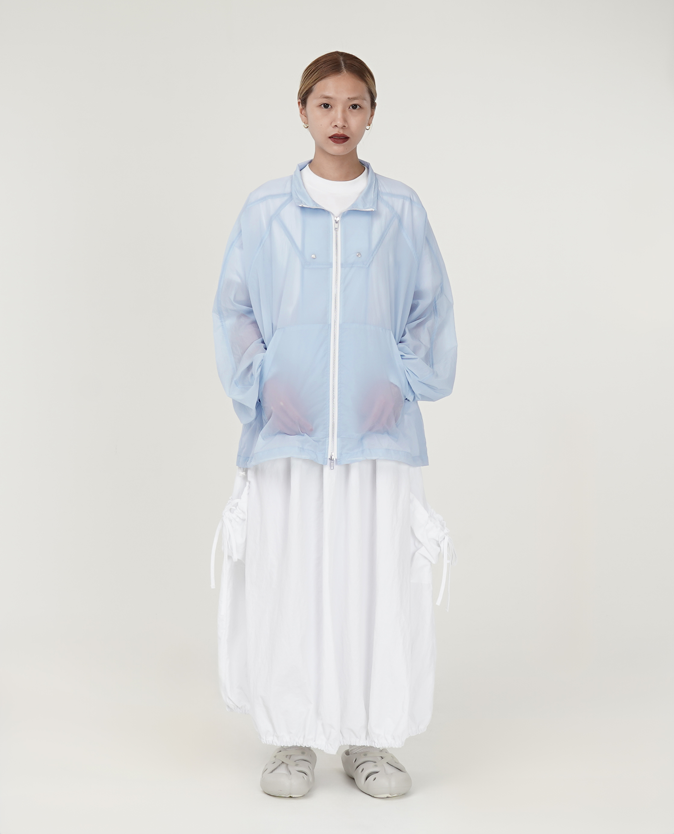 小立領透明拉鍊外套