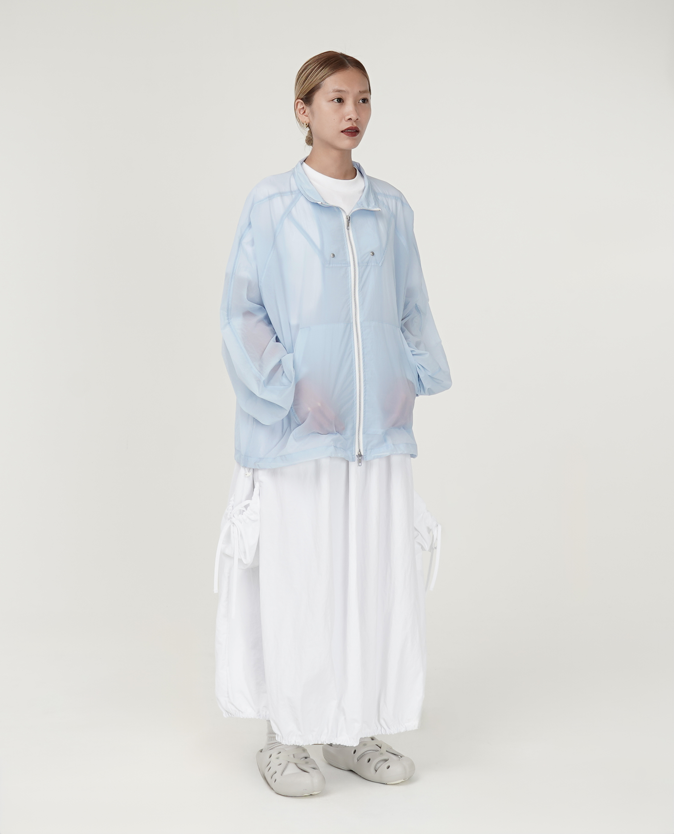 小立領透明拉鍊外套