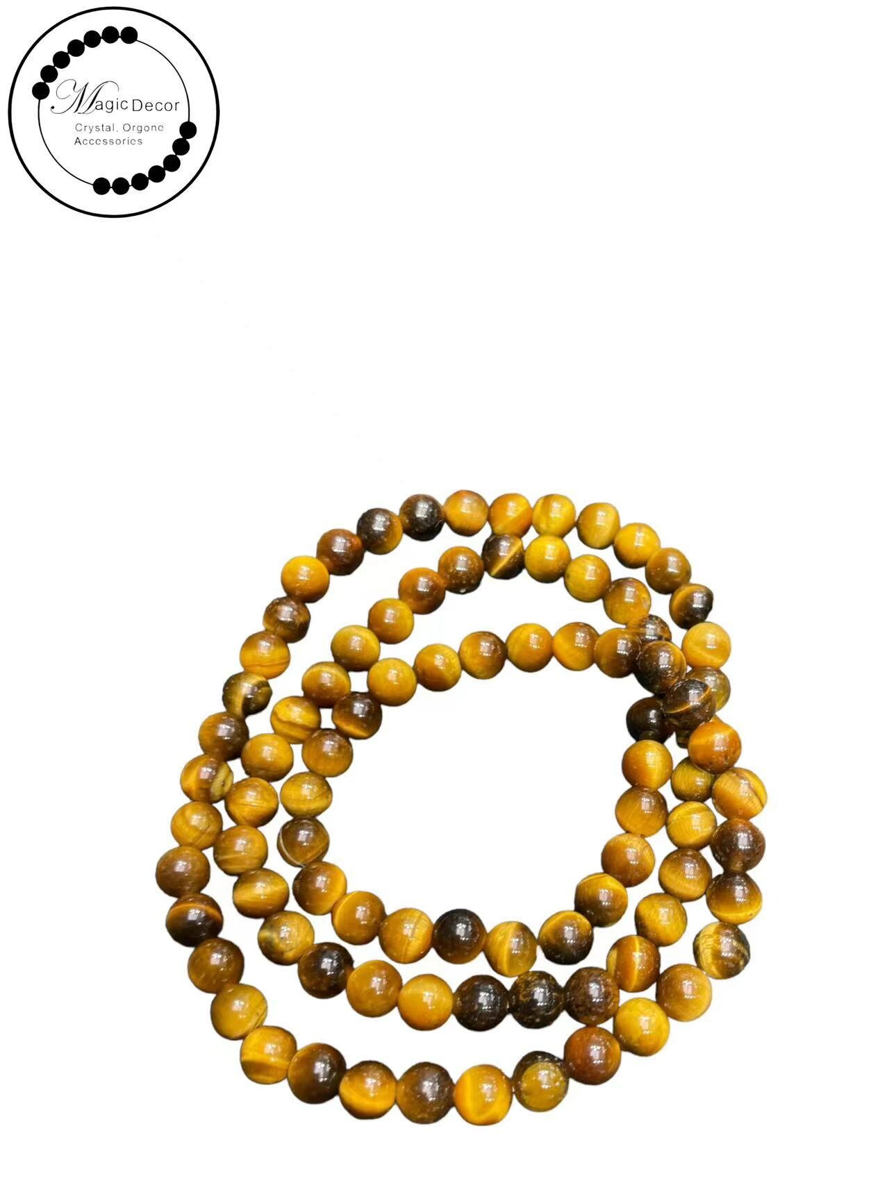 250816 - C25  6mm+黃虎眼3圈頸鏈