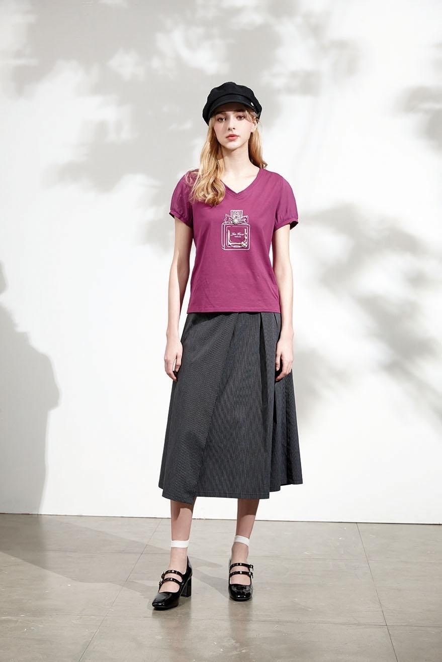 韓版OL時尚經典條紋一片裙造型設計修身長裙U6383