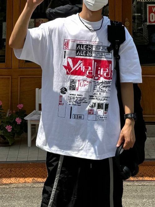 英文字圖案短袖Tee PULSE-082T