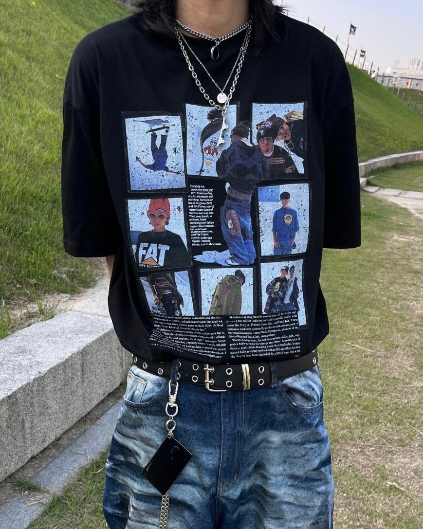 英文字圖案短袖Tee PULSE-081T