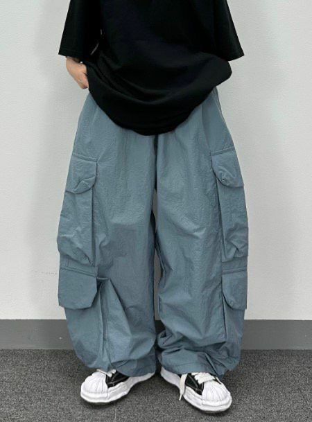 淨色工裝可束腳鬆身褲 PULSE-080P