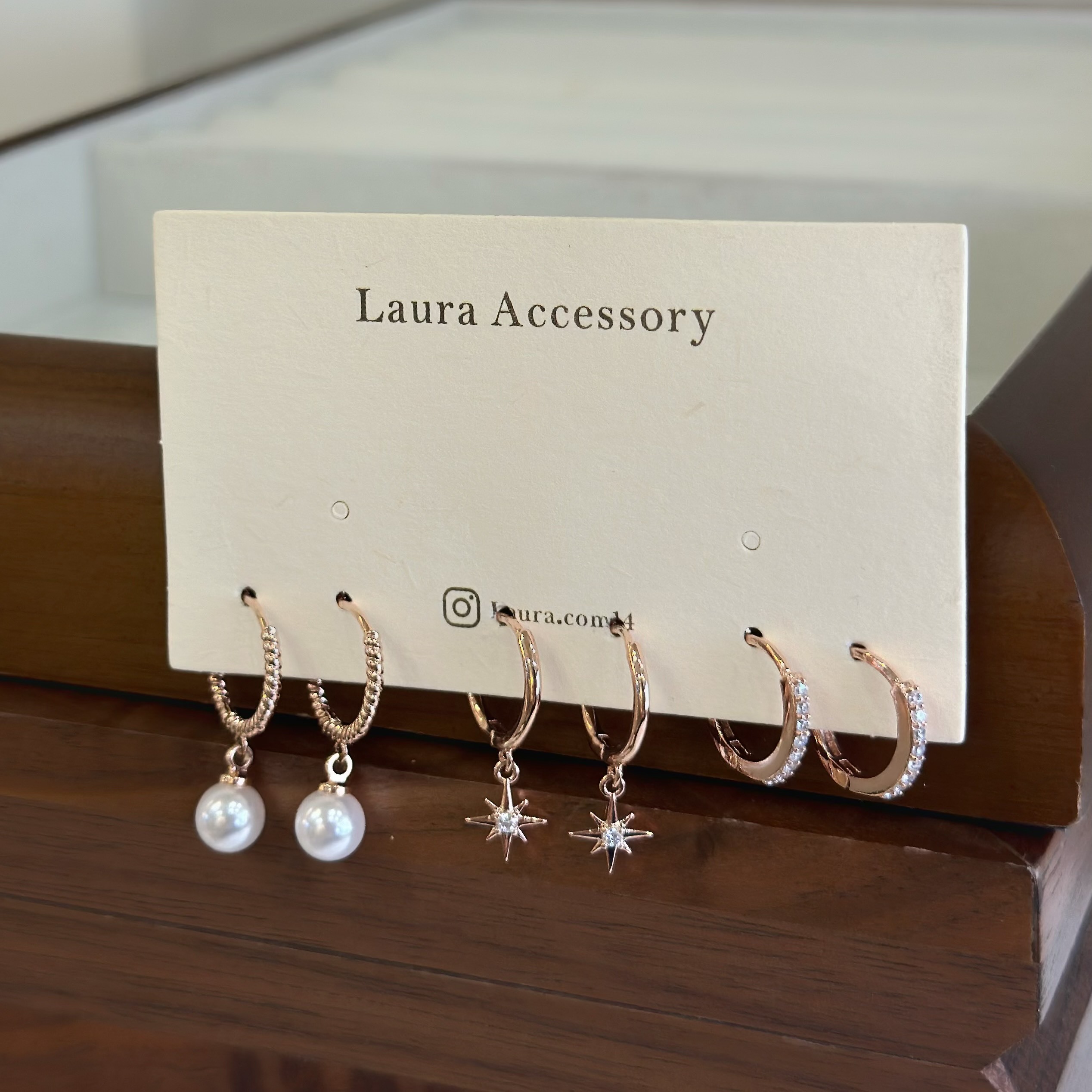 H14排鑽星芒珍珠易扣套組