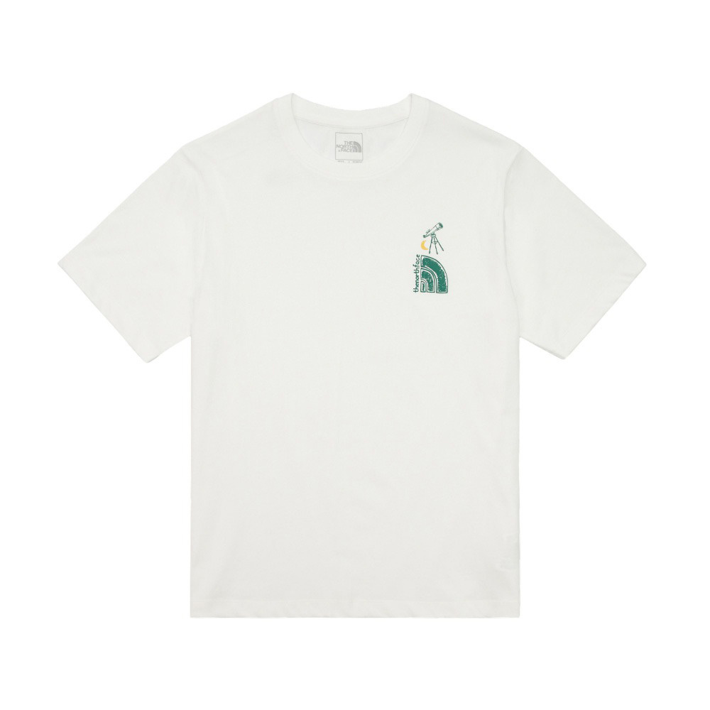 -(E12a02)-THE NORTH FACE U BTS S/S RLX TEE 天文望遠鏡 LOGO 插圖T-NF0A8AT4 深藍(8K2)/白(FN4)