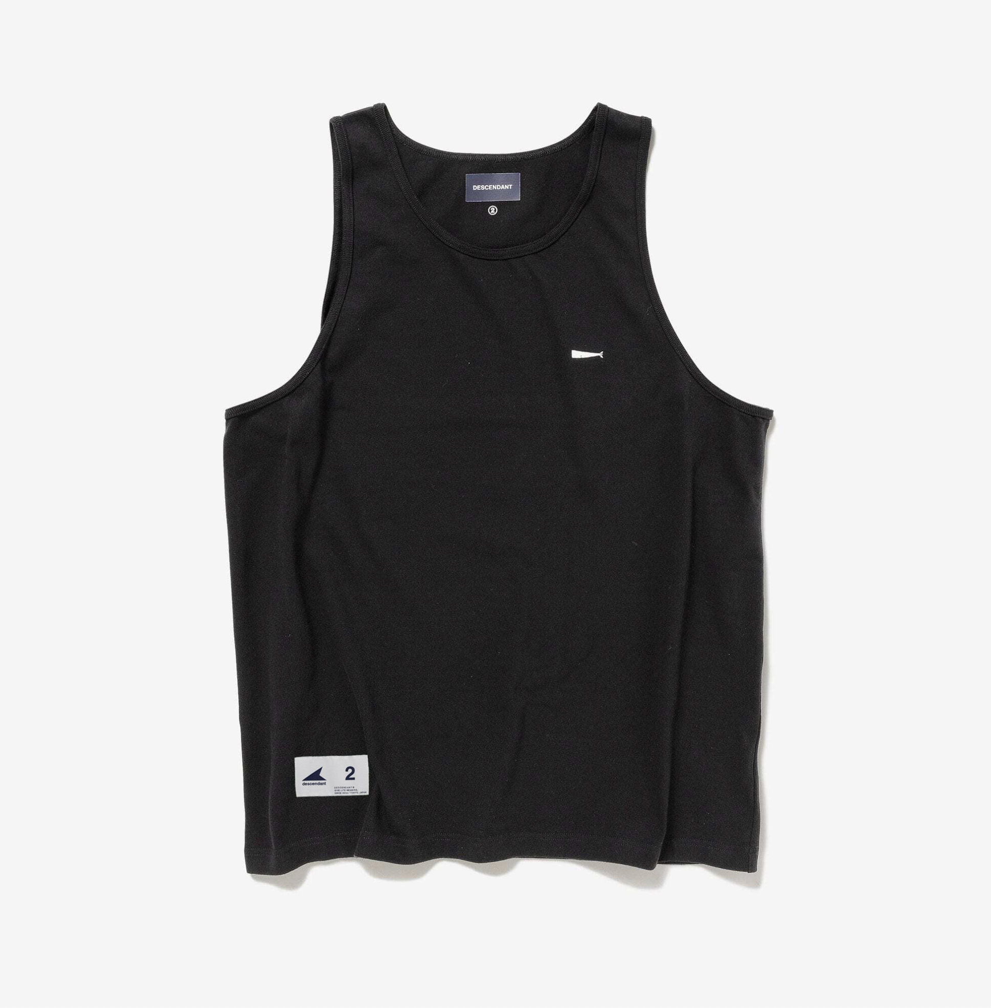 トップス DESCENDANT CACHALOT COTTON TANKTOP/size1 DESCENDANT/CACHALOT STRIPE TANK TOP (BROWN)