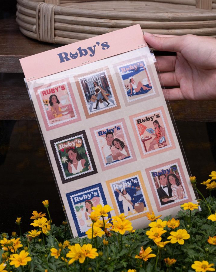 四週年郵票貼紙