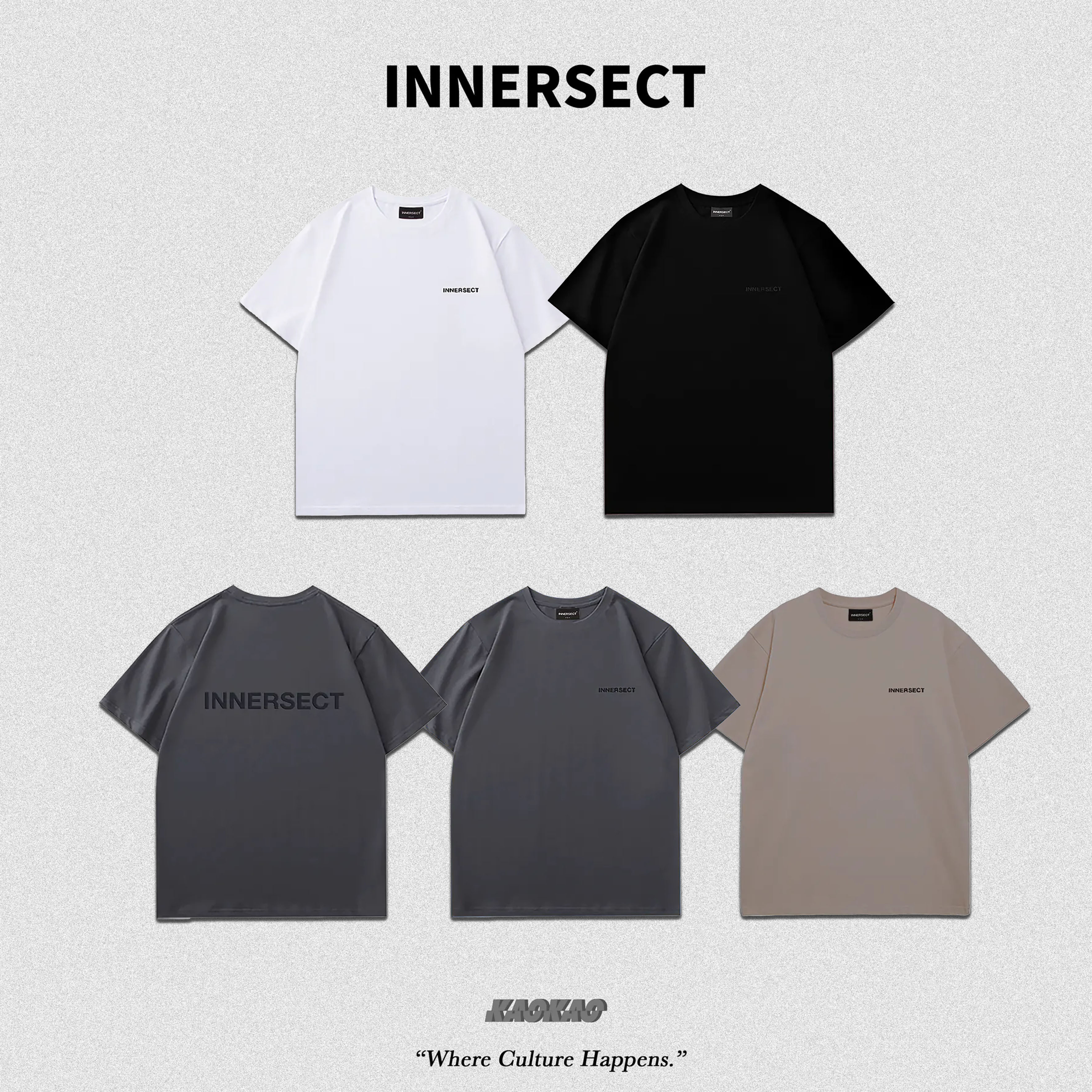『現貨』三生萬物innersect 左胸小字 背後大字 短Tee INN23ALTTE01