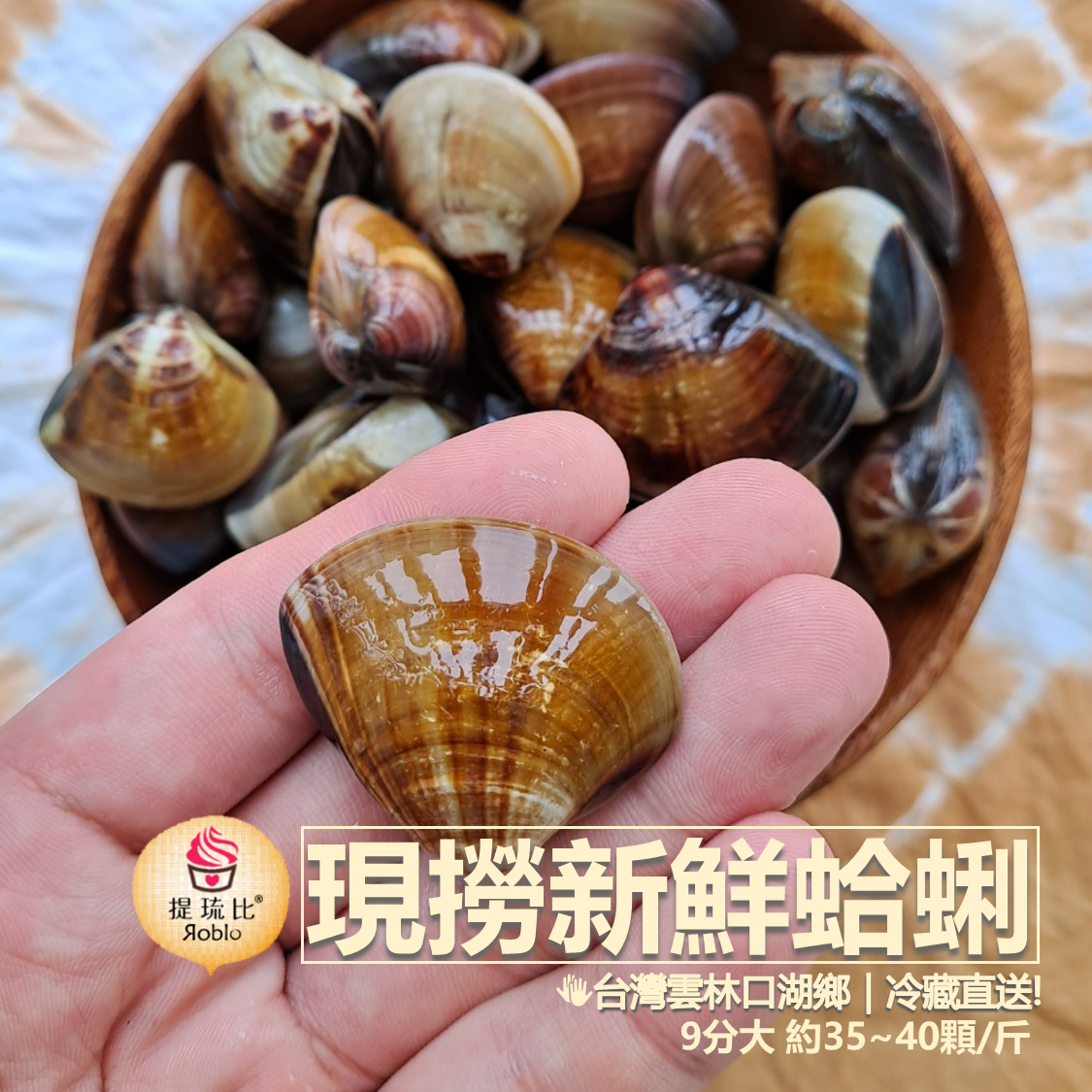 【蛤蜊產地直送!】雲林口湖新鮮現撈、冷藏宅配｜多樣尺寸供您選擇: 寸上、寸、9半、9分、8半、8分、7半、7分【提琉比長壽村】