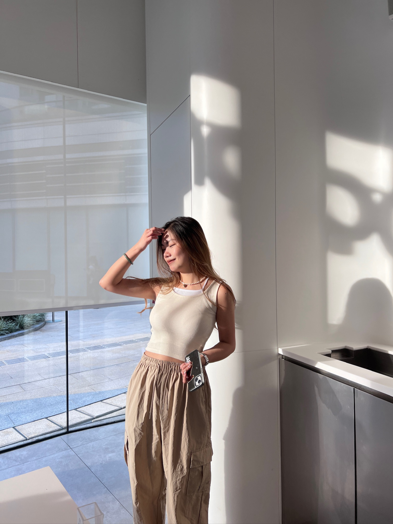 靚色! 假兩件拼色背心