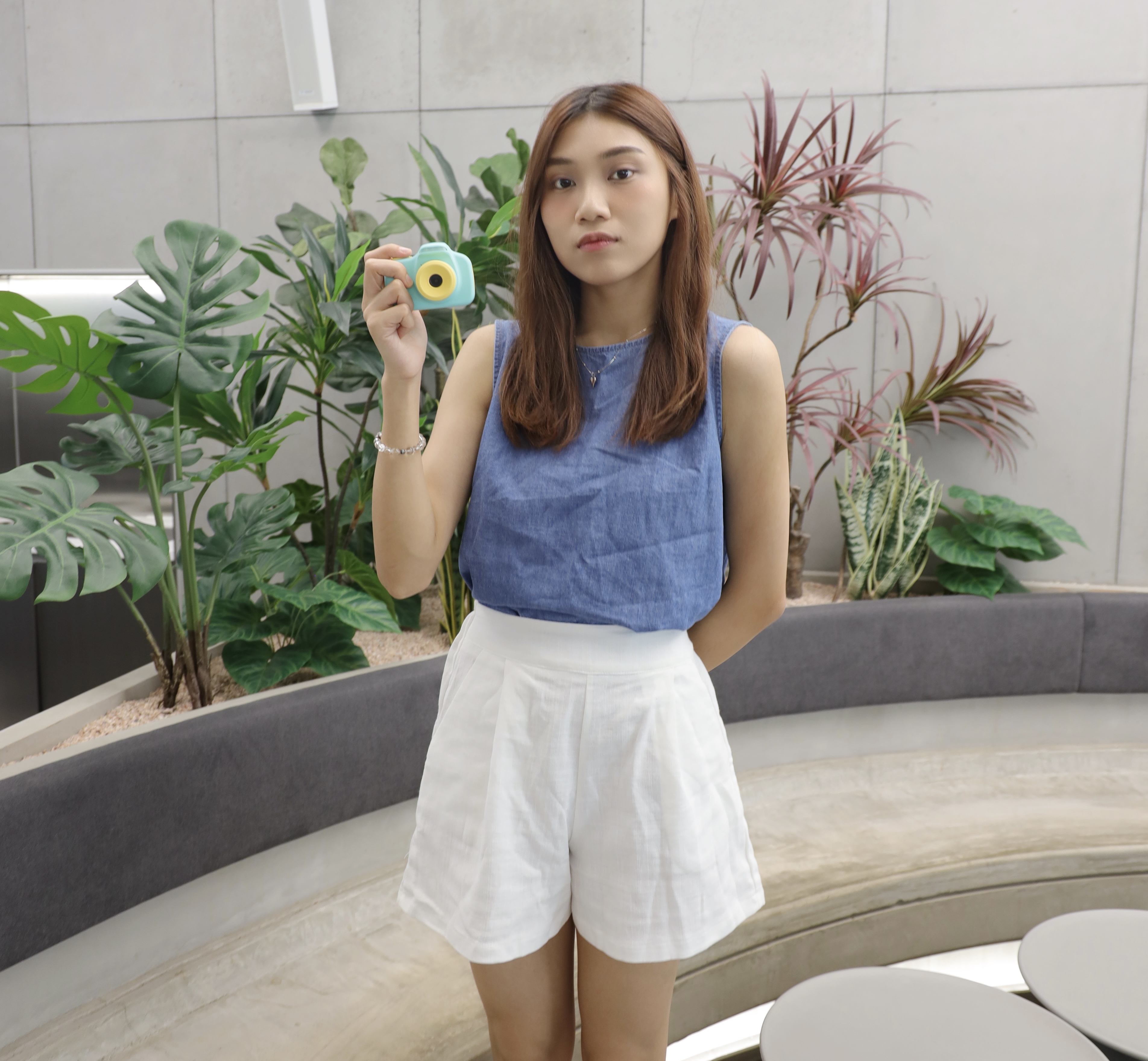 ||SR58|| 麻質橡筋腰闊腳短褲