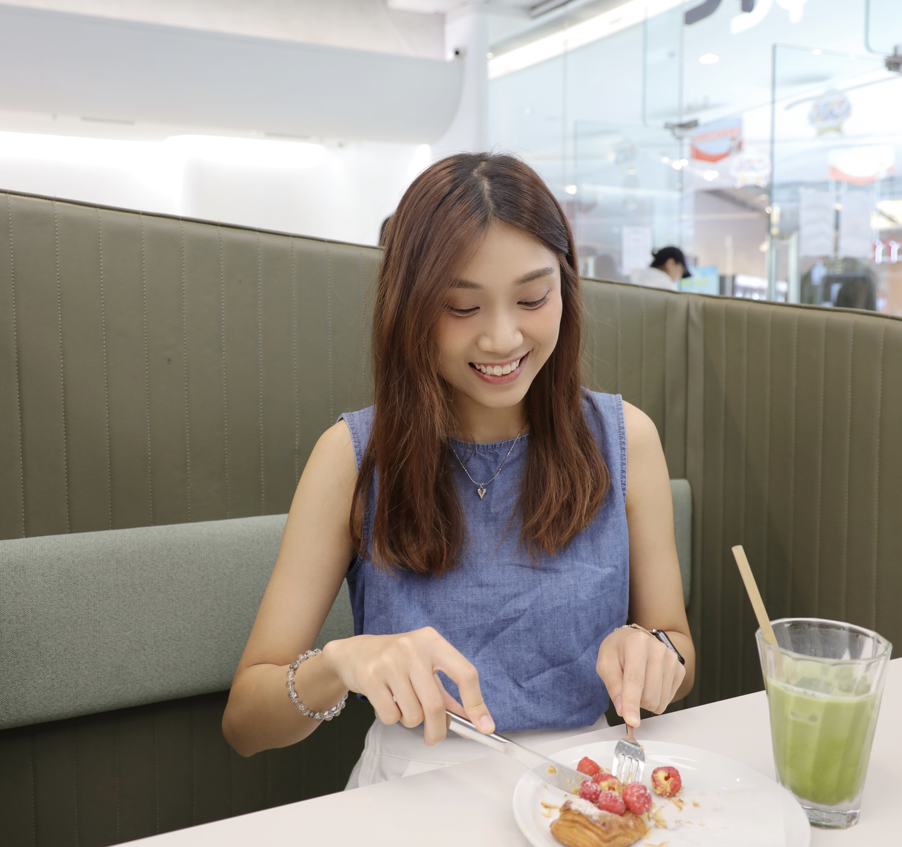 ||OPS209|| 圓領背心連闊腳牛仔短褲