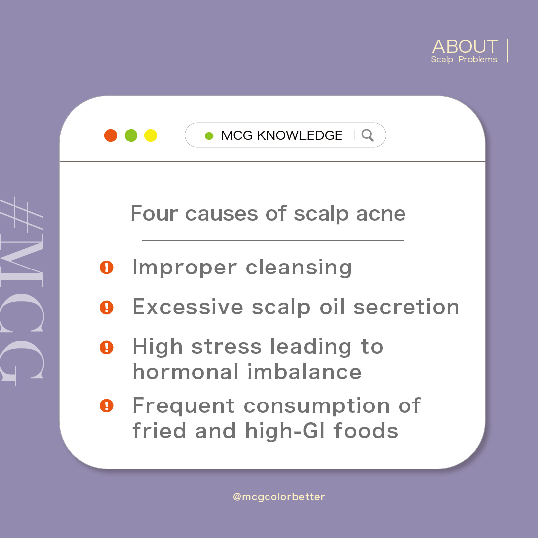 Four causes of scalp acne