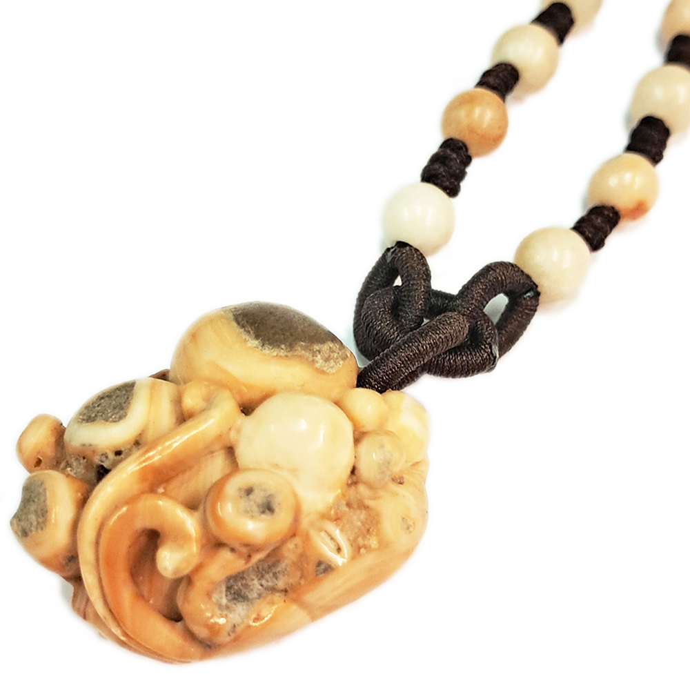 豼貅招財巧雕龍宮舍利項鍊A19【十方】143248