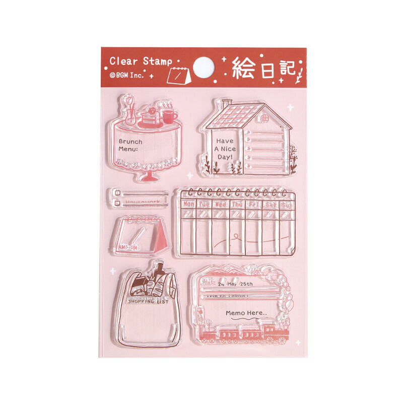 圖片日記 +Clear Stamp 透明印章組 ｜日本BGM