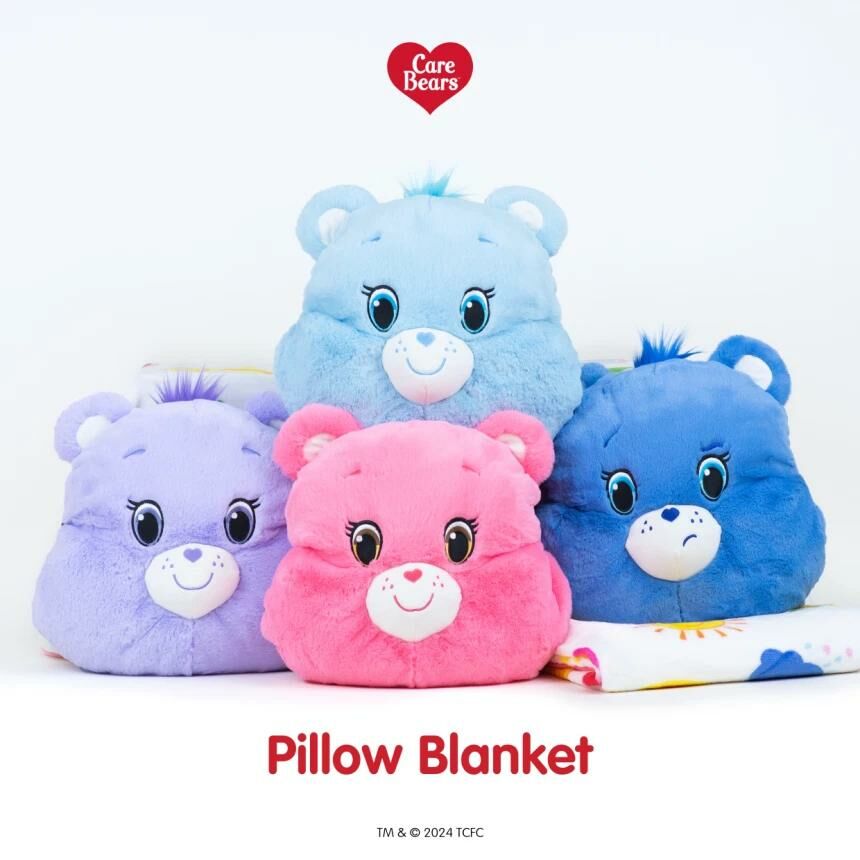 Care Bears Pillow-Blanket ( 內有毛氈）