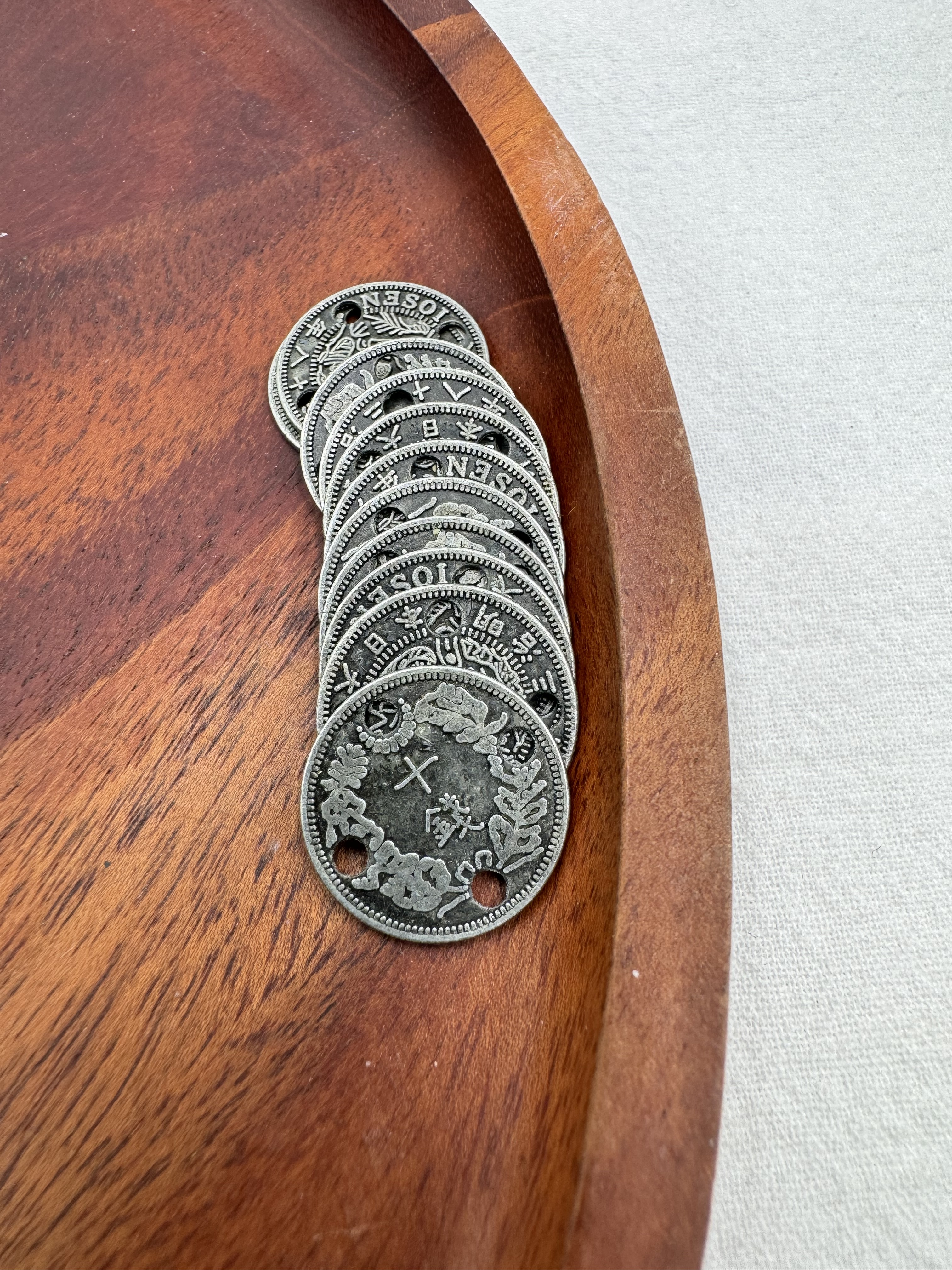 十錢-仿古明治錢幣(暗銀)直徑1.8cm