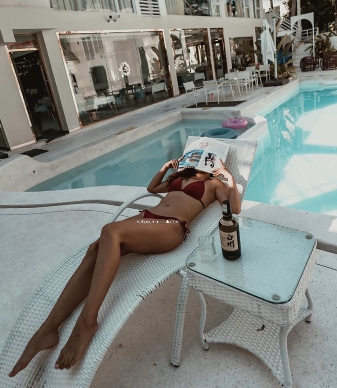 【 COR001R 】 Burgundy Wine Push Up Bikini