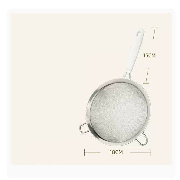 New colander 304 stainless steel household filter sieve Chinese medicine filter residue (304 stainless steel colander large #18)