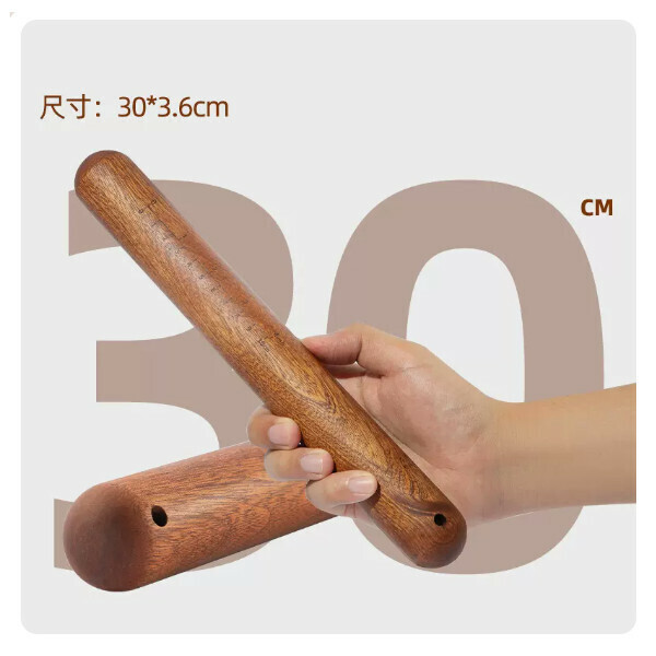 Hotly recommended red sandalwood rolling pin solid wood face stick dumpling wrapper artifact ([bold version] L30* φ 3.6cm)