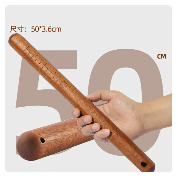 Hotly recommended red sandalwood rolling pin solid wood face stick dumpling skin artifact ([bold version] L50*φ3.6cm)