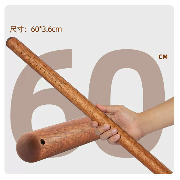 Hotly recommended red sandalwood rolling pin solid wood face stick dumpling skin artifact ([bold version] L60*φ3.6cm)