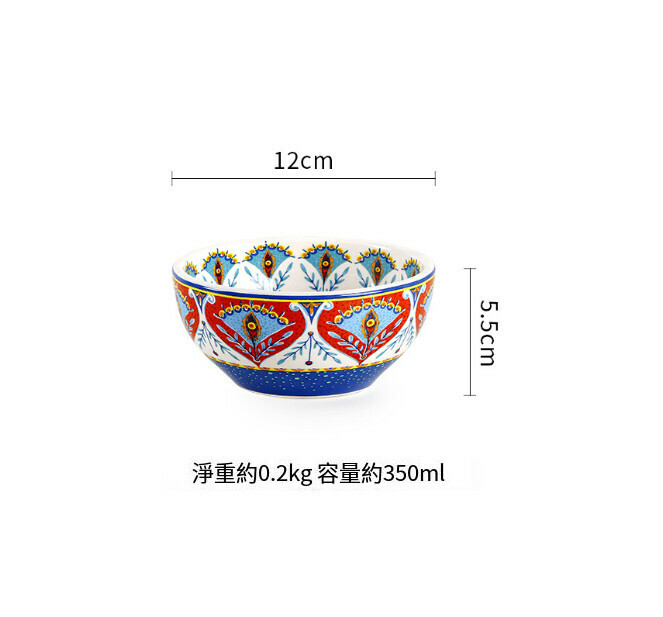 爆款陶瓷飯碗(紅色歡慶-4.7英寸小碗)