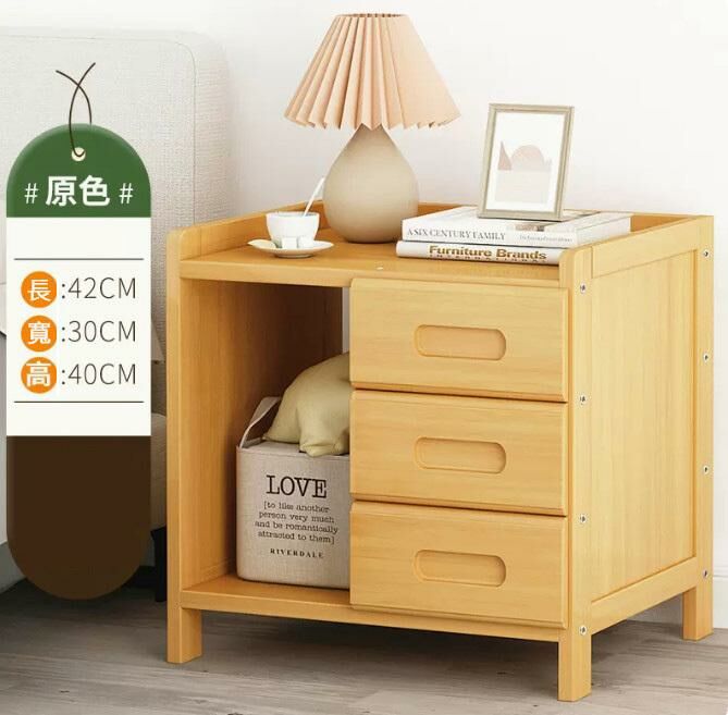 Popular bedside table (original color - three drawers with compartments, 42cm long)