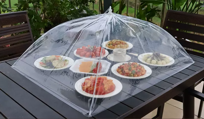 Popular plastic transparent dining table dust cover (size: 80cm*60cm rectangular)
