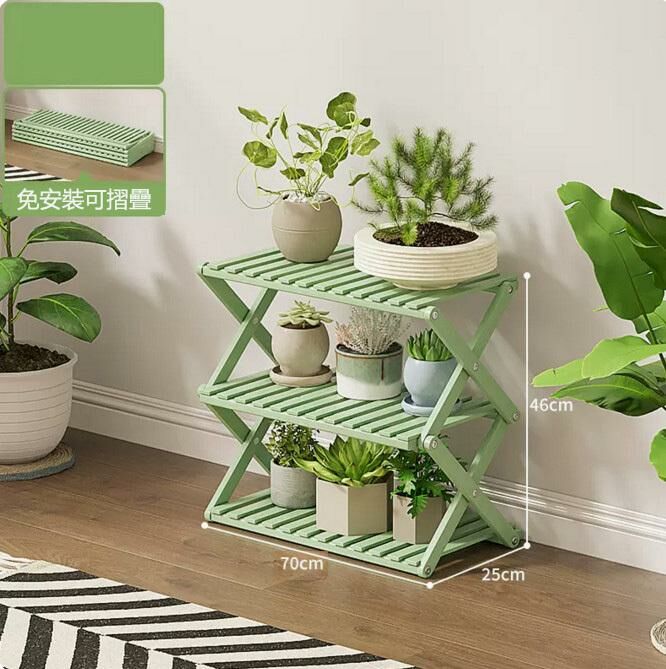 Popular floor-standing flower stand (cardamom color, 3 layers, 70 meters long)