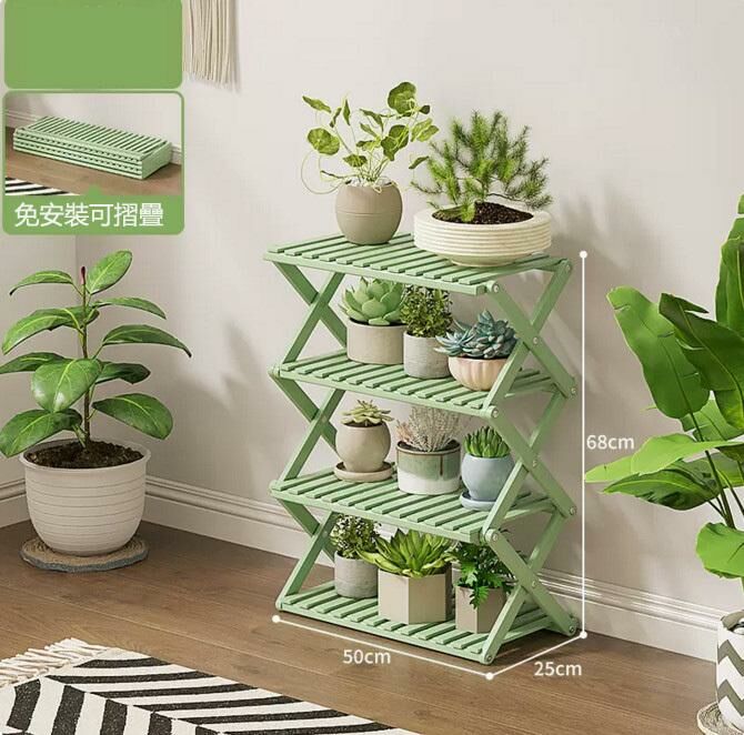 Popular floor-standing flower stand (cardamom color, 4 layers and 50 meters long)