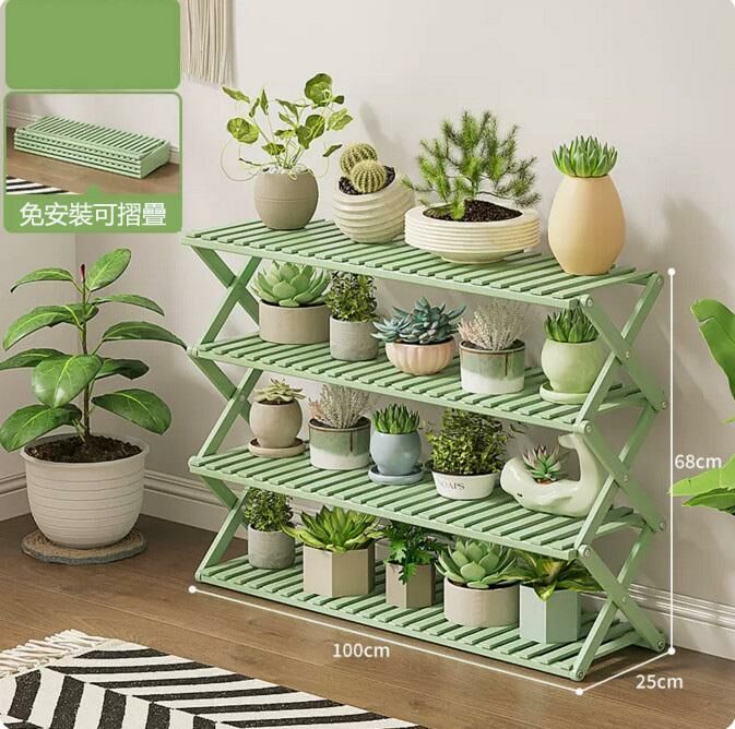 Popular floor-standing flower stand (cardamom color, 4 layers, 100 meters long)