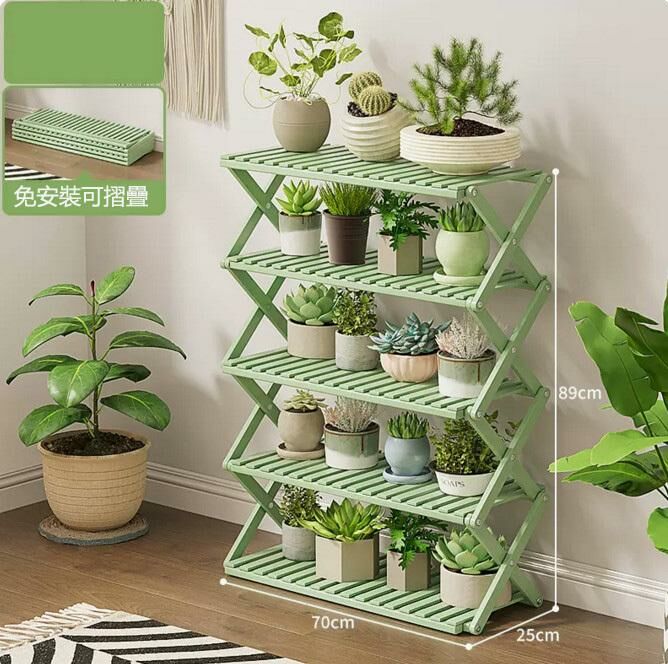 Popular floor-standing flower stand (cardamom color, 5 layers, 70 meters long)