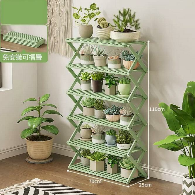 Popular floor-standing flower stand (cardamom color, 6 layers and 70 meters long)